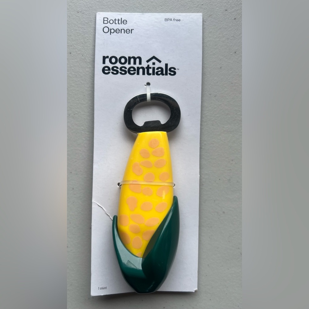 Room Essentials Green and Yellow Corn Bottle Opener